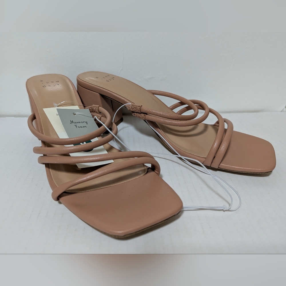 SZ 9 A New Day Women's "Blakely" Light Brown Heeled Sandal